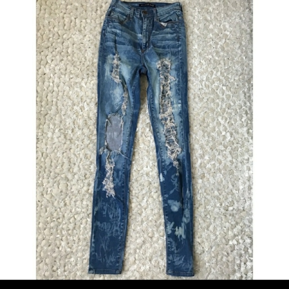 Fashion Nova High Waisted Distressed jeans